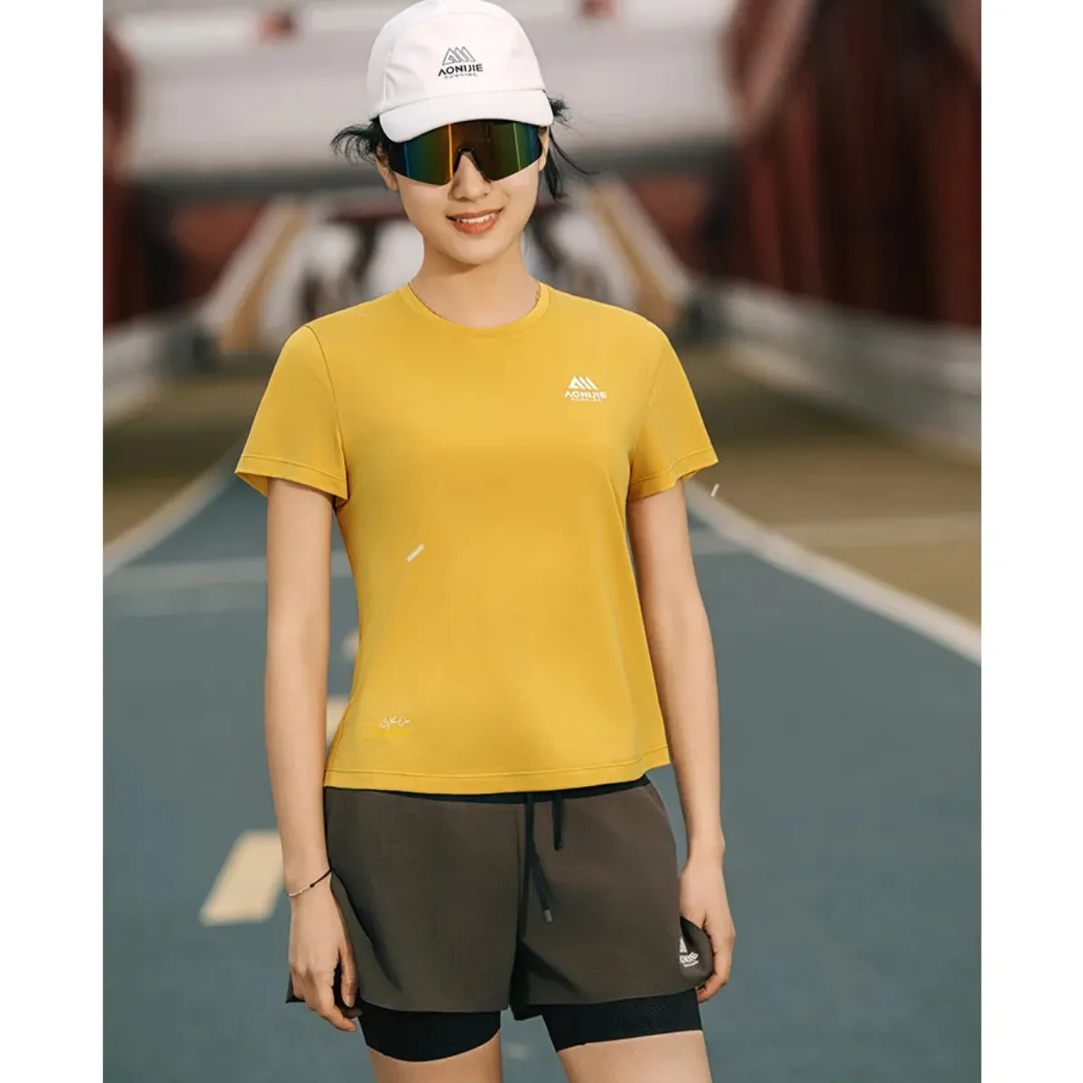 Aonijie Remera Running Mujer FW6231